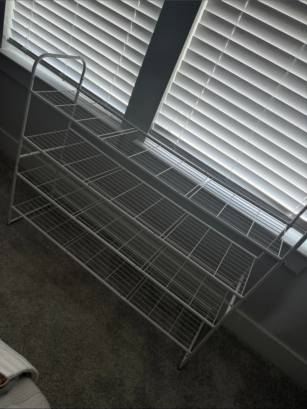 White 4-Tier Metal Wire Shelf Organizer